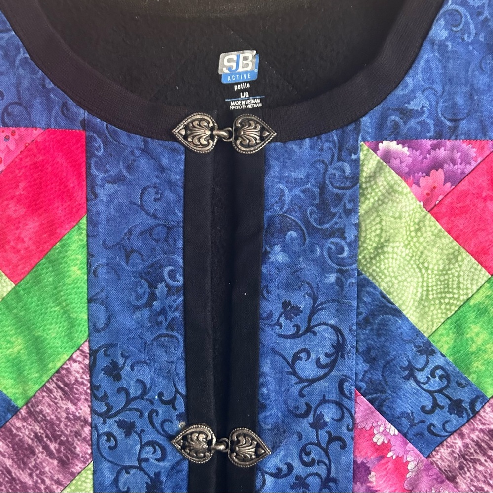 Colorful Patchwork Cardigan - image 3